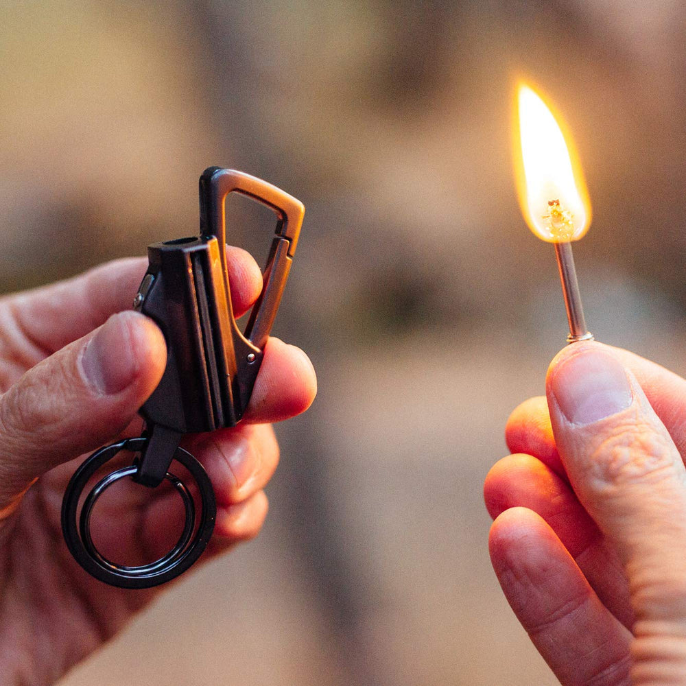 SURVIVE close-up of wick and flint detail, long-lasting ignition benefit