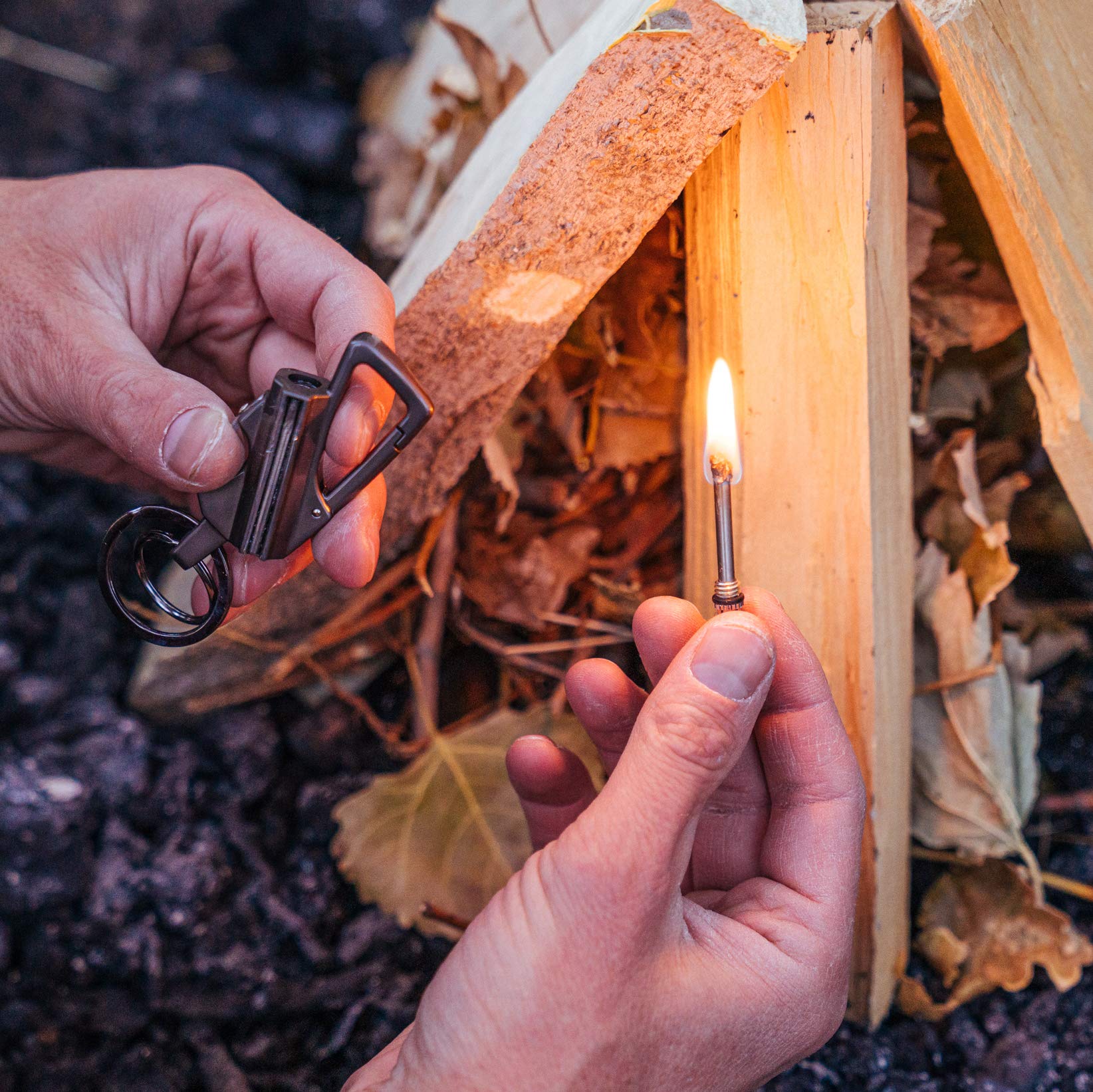 SURVIVE opened showing spare wick, easy maintenance benefit