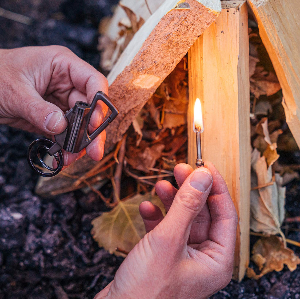 SURVIVE opened showing spare wick, easy maintenance benefit