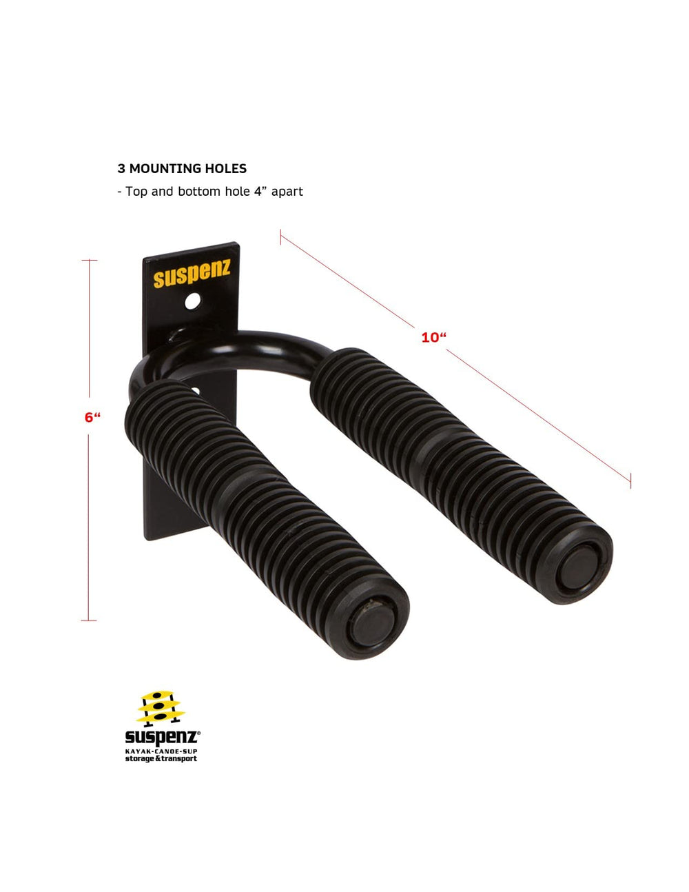 Suspenz rack mounted on wall demonstrates stable installation and space saving