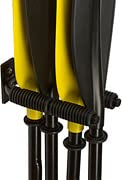Suspenz rack with paddles in place shows organized storage and easy retrieval