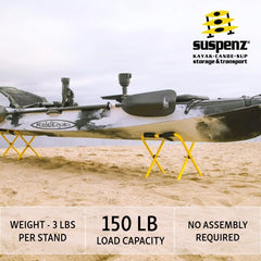 Suspenz folded stand flat for compact storage and easy transport