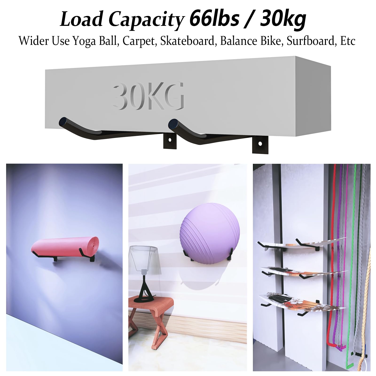 svteli racks storing multiple exercise balls to save floor space