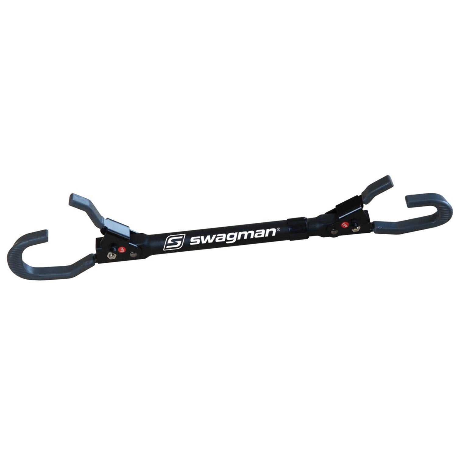Swagman deluxe bar adapter front view showing bar and quick-release, easy installation