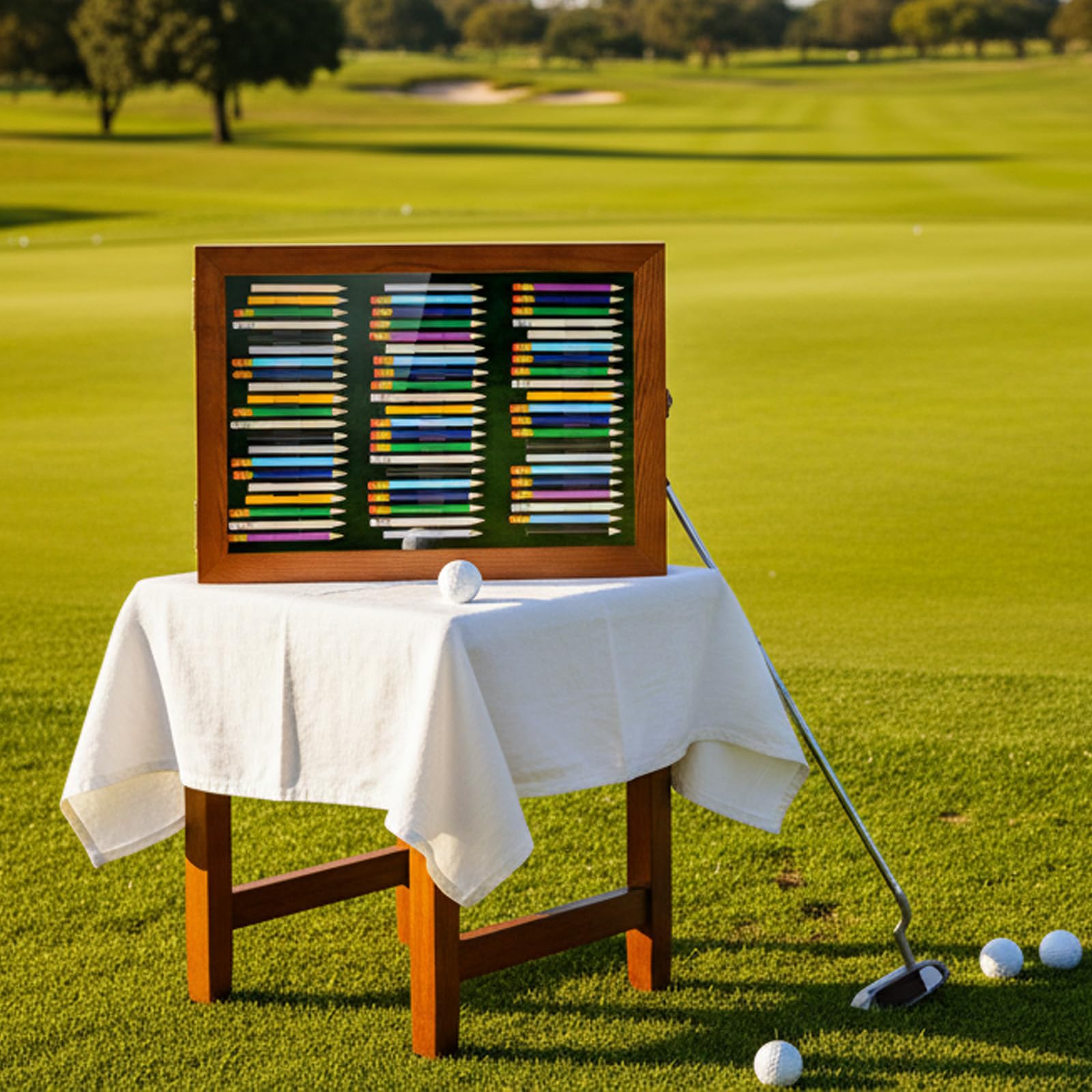 swakuszy lifestyle shot in golf room highlighting polished collector display