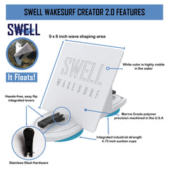 SWELL Creator 2.0 installed on port side creating larger surfable wave benefit