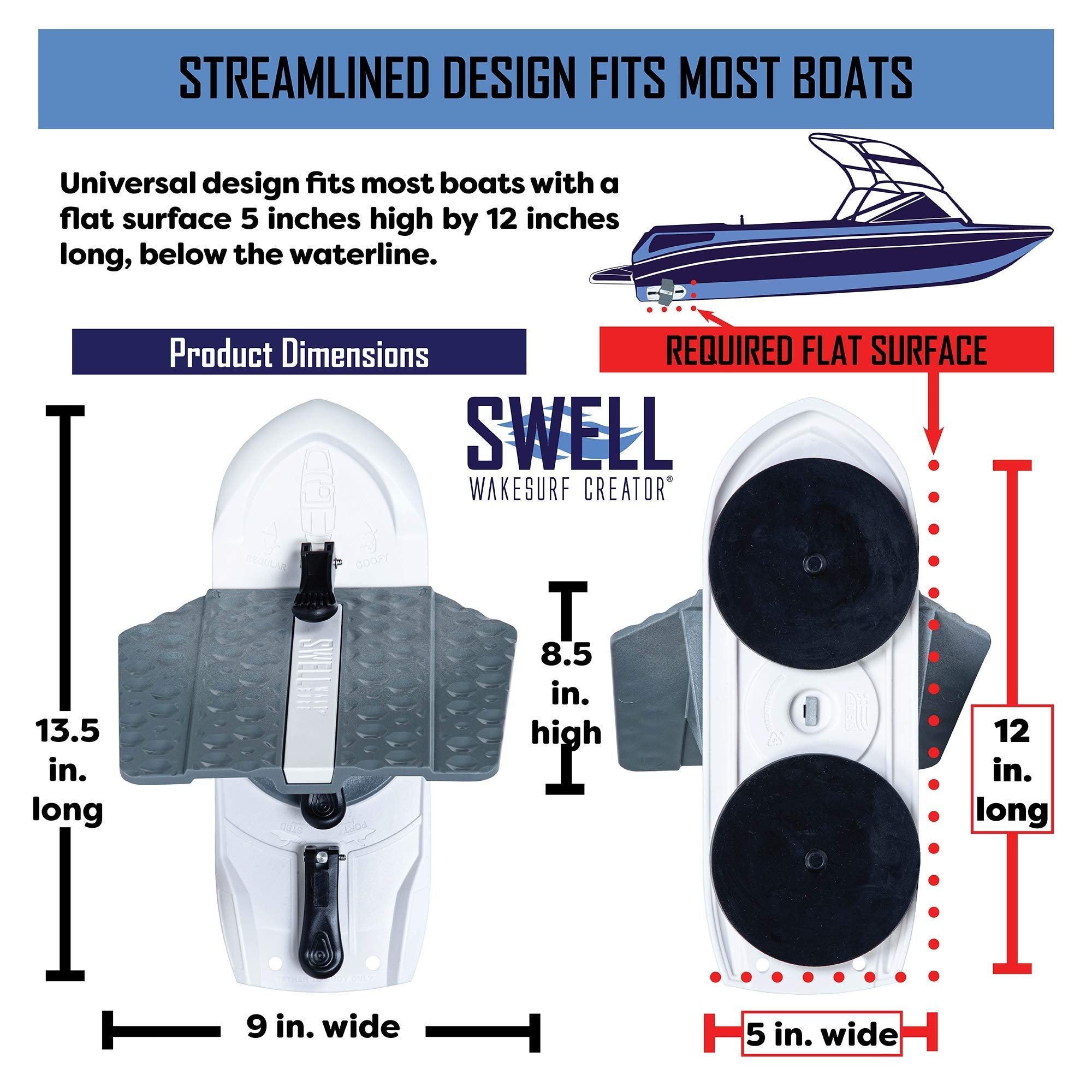 SWELL Wakesurf Creator H3X on the water with surfer enjoying improved wave
