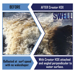 SWELL Wakesurf Creator H3X rotating base detail enabling precise wake angle adjustment