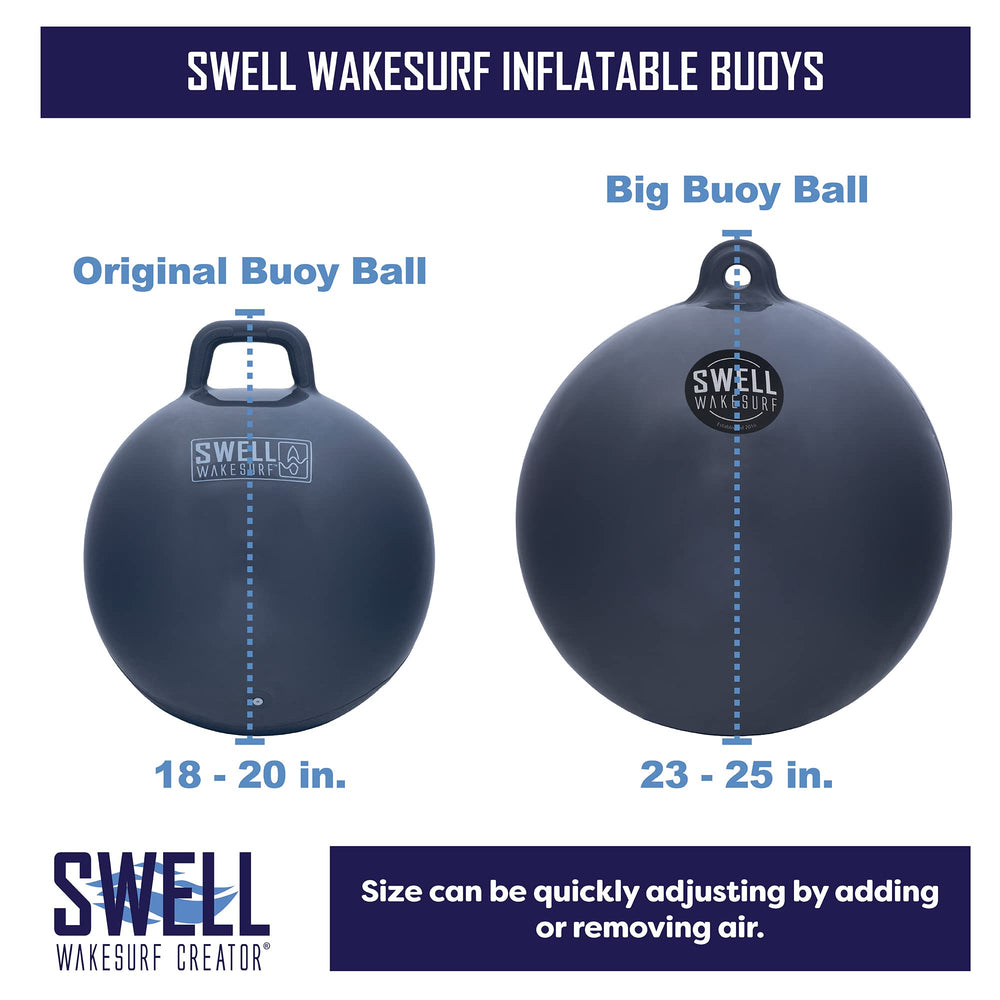 SWELL Wakesurf size comparison with hand showing compact stowage benefit