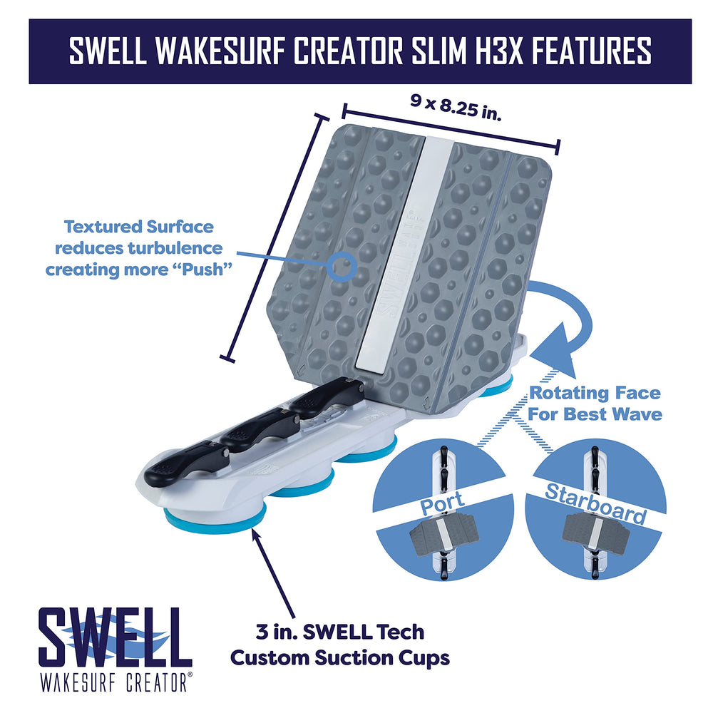 SWELL Wakesurf Creator hex texture close-up demonstrating reduced turbulence benefit