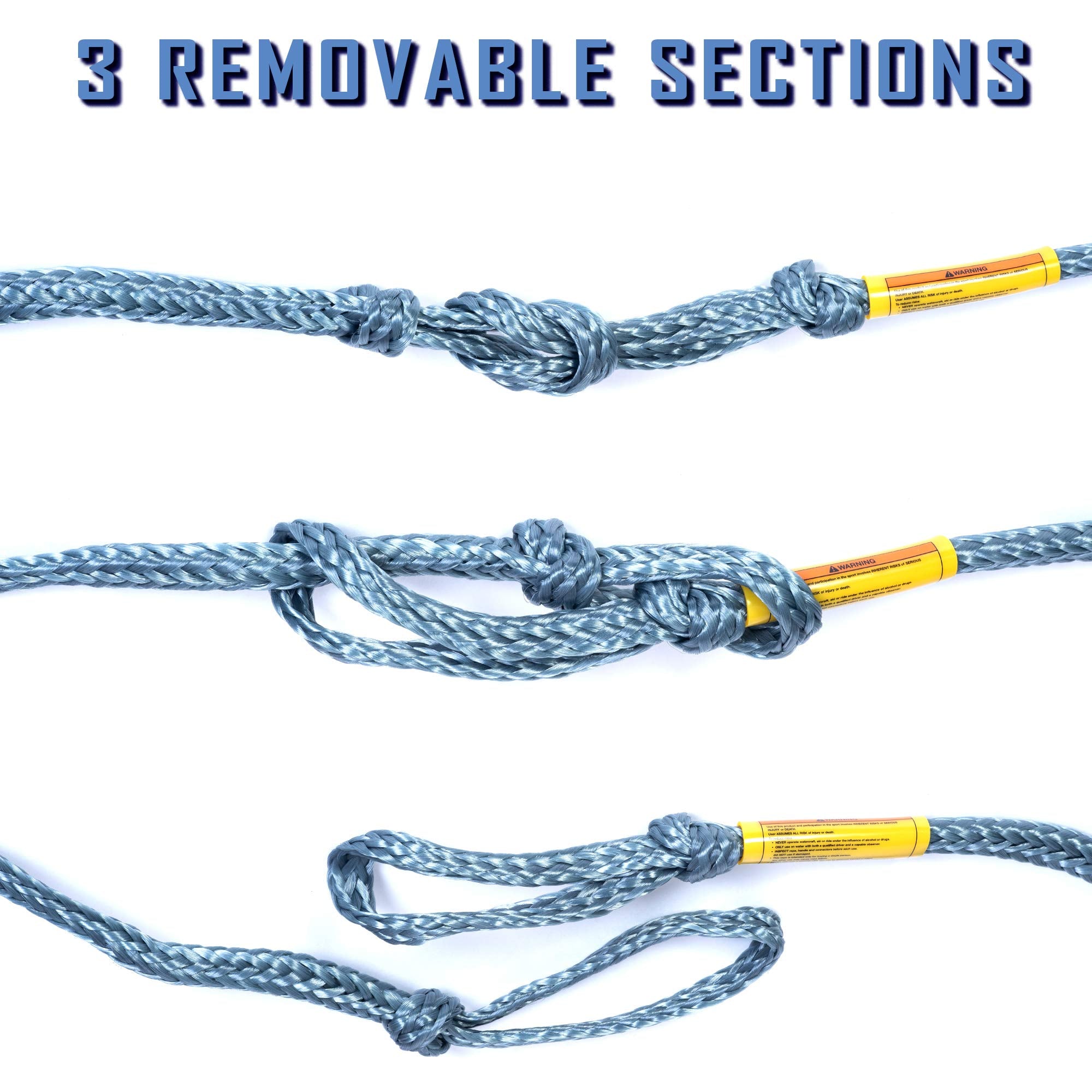 SWELL Wakesurf section connectors showing quick-change convenience benefit