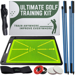 Swept Supplies kit front packaging showing all six training components for versatile practice