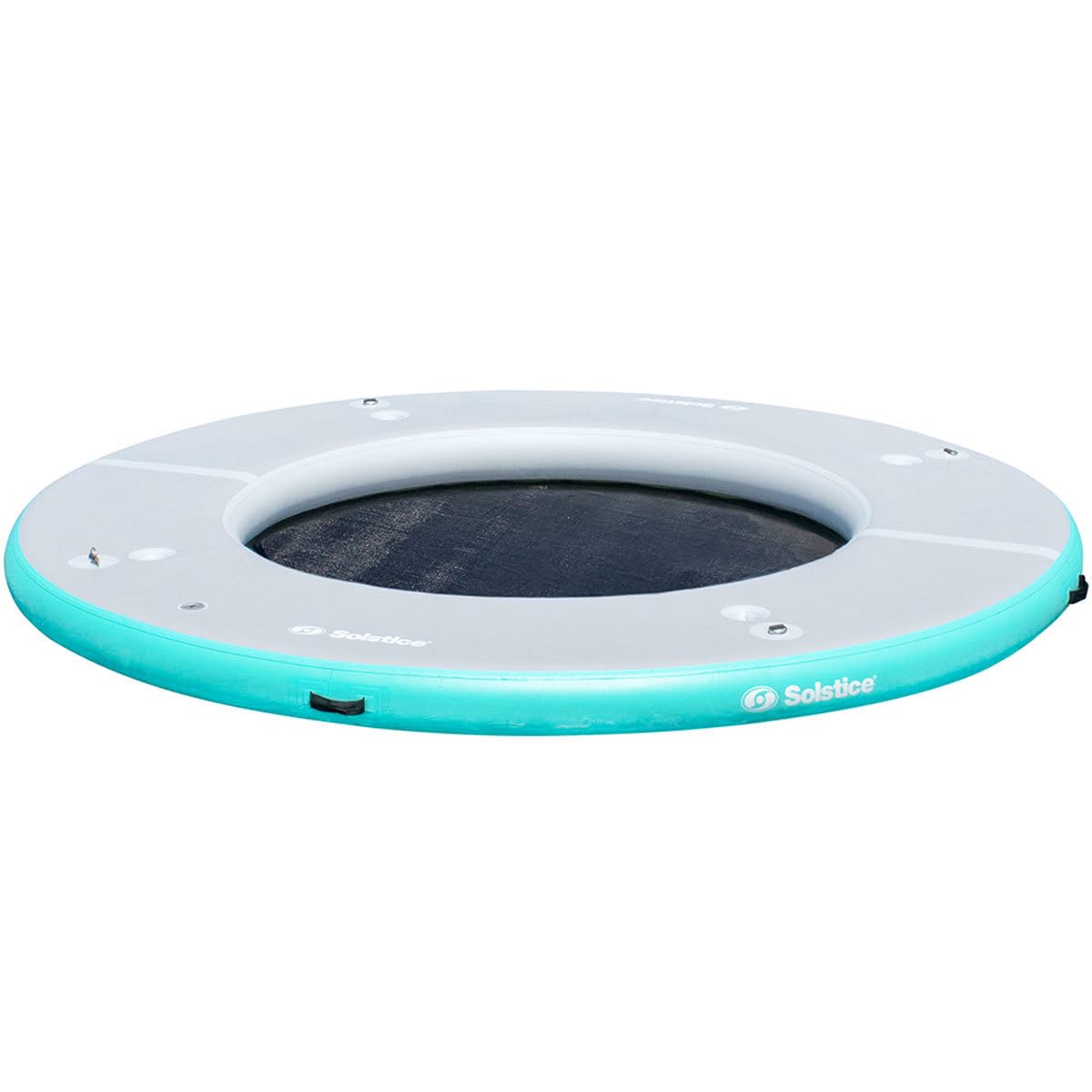 Swimline Solstice in use with family lounging and pets for stable, multi‑person enjoyment
