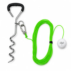 SWING AWAY! front view showing stake and tethered ball for authentic practice benefit