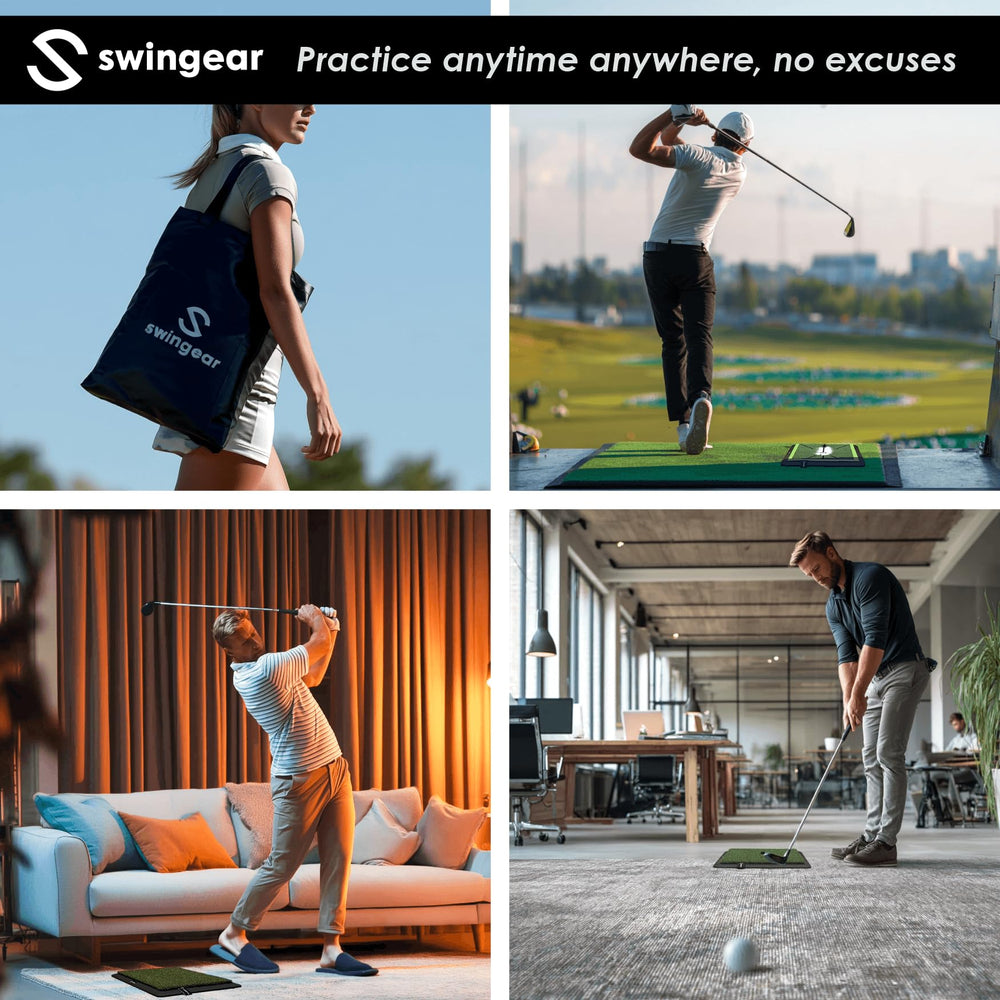 swingear label with included tees and foam balls for ready-to-practice