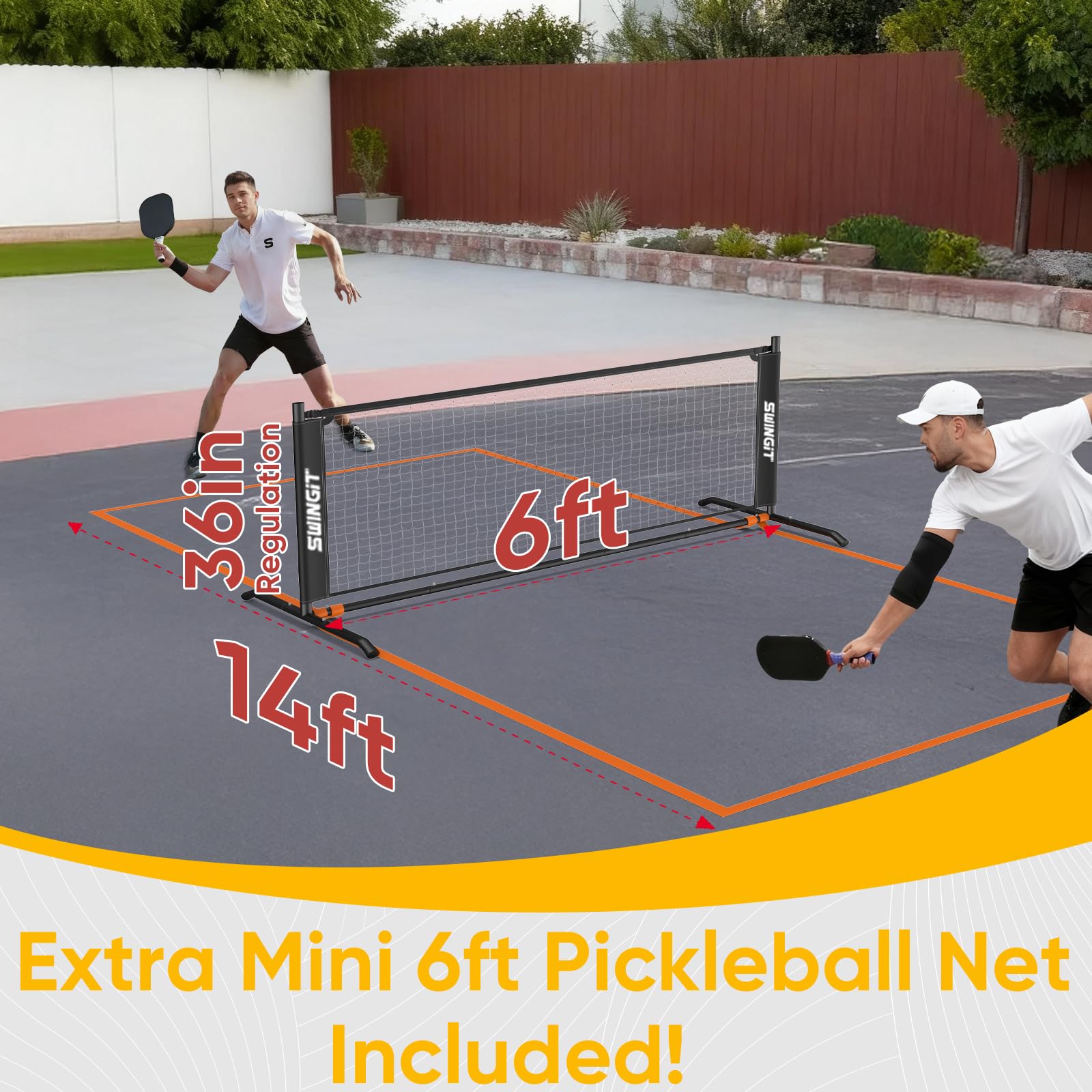 SwingIt kitchen lines marked on rebounder for precise aiming and control