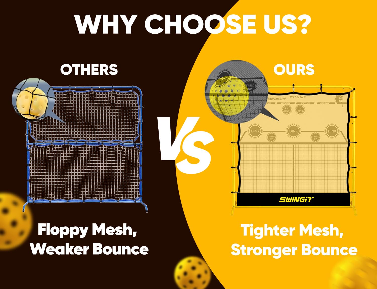 SwingIt rebounder mesh texture detail that delivers realistic bounce and feedback