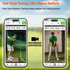 Swinora app trajectory screen showing shot path and metric insights