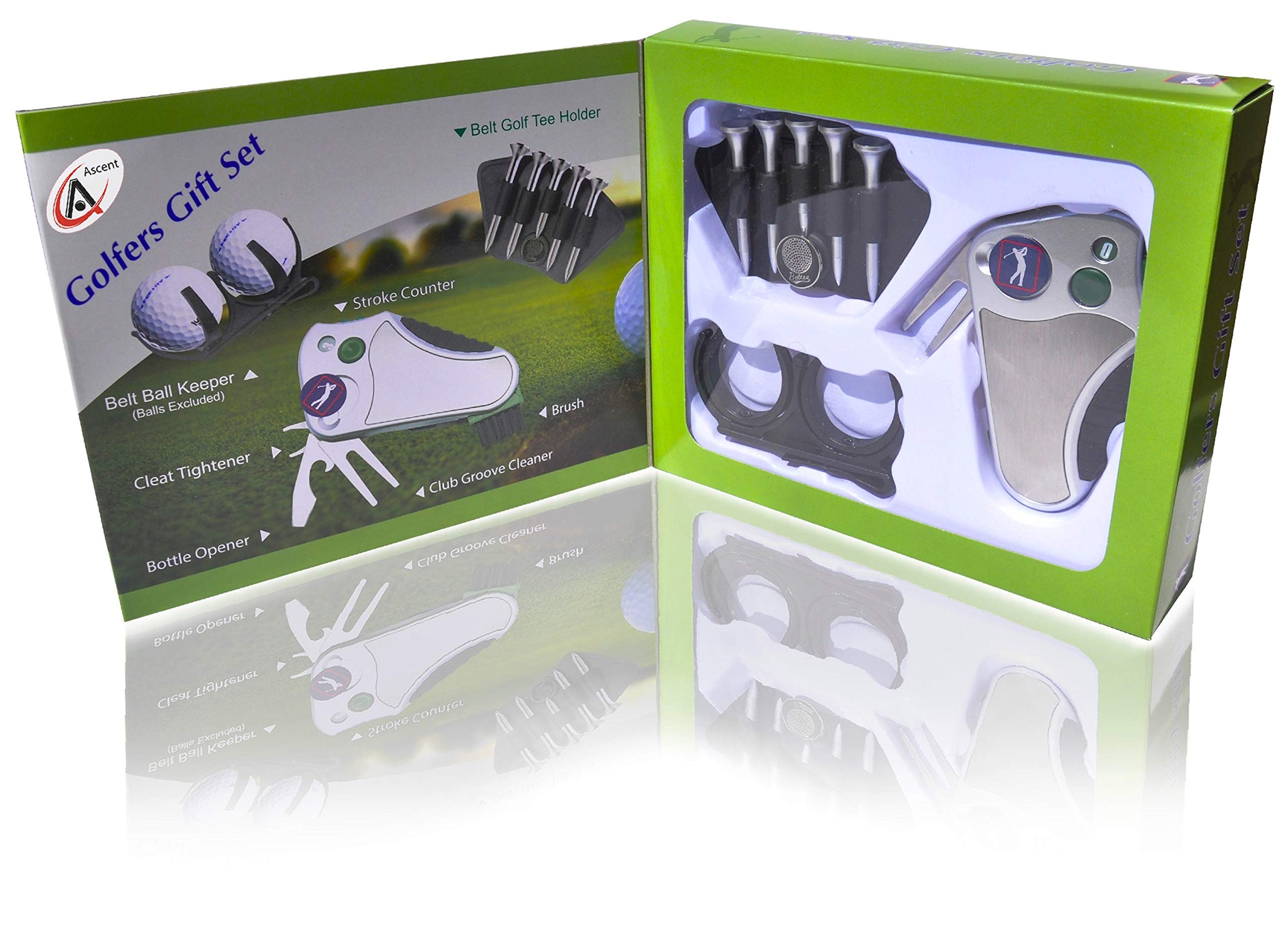 Swiss Ascent ball holder with a golf ball showing easy spare-ball carry convenience