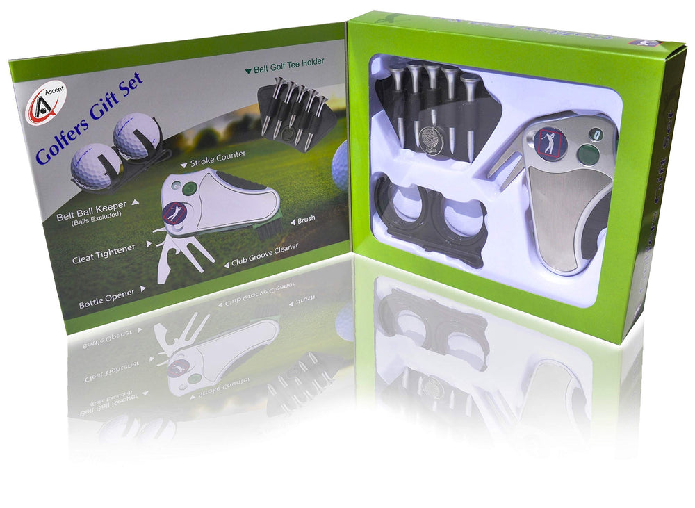 Swiss Ascent ball holder with a golf ball showing easy spare-ball carry convenience