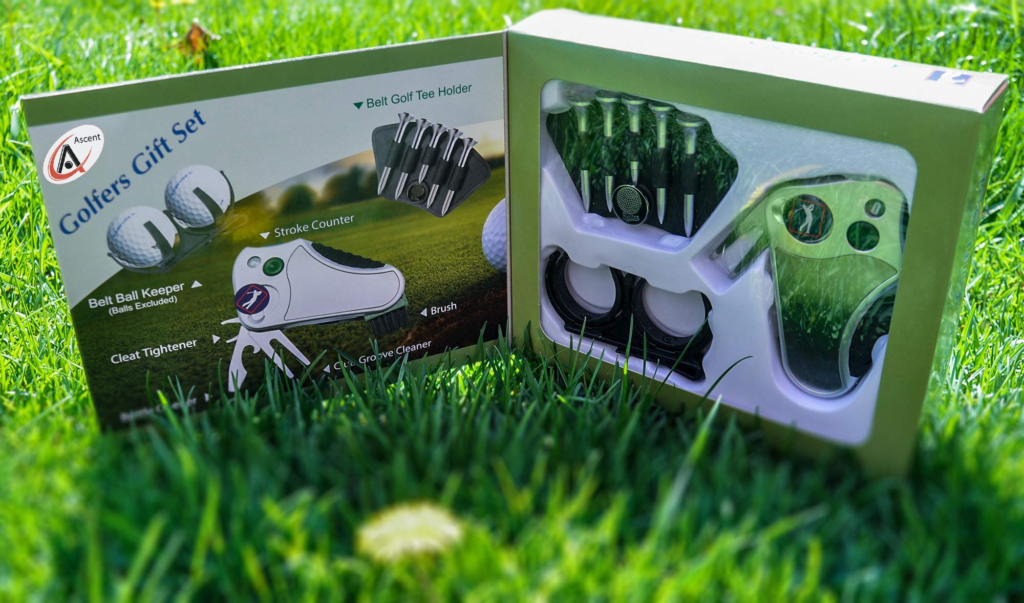 Swiss Ascent tool set in use on the greens demonstrating quick marking and repair
