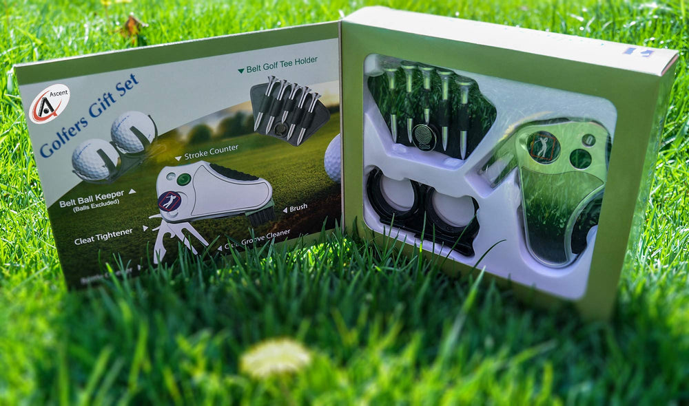 Swiss Ascent tool set in use on the greens demonstrating quick marking and repair
