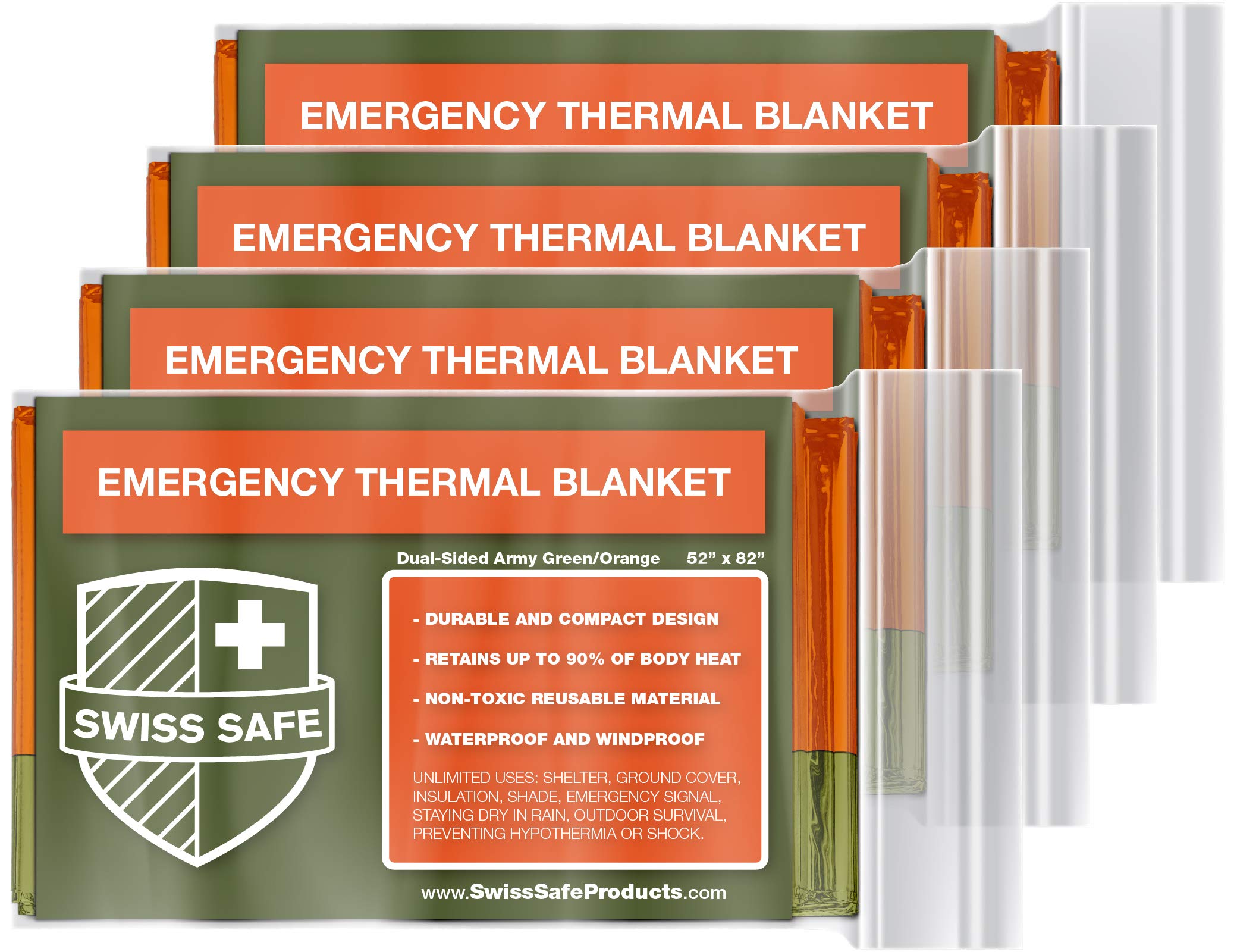 Swiss Safe front packaging showing the 4 pack and color options for quick identification and prep