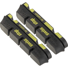 SwissStop FlashPro Black Prince front packaging showing four black cartridge pads and label for easy identification and fast replacement