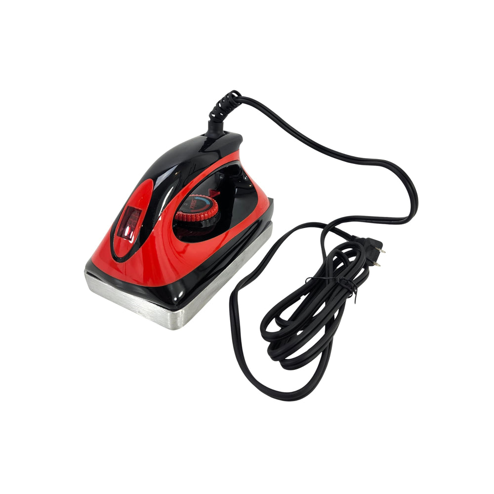 Swix digital iron front view showing red body and stable heating plate for precise waxing