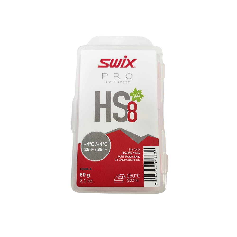 Swix HS8 front packaging showing 60g block and label for quick identification and correct temps