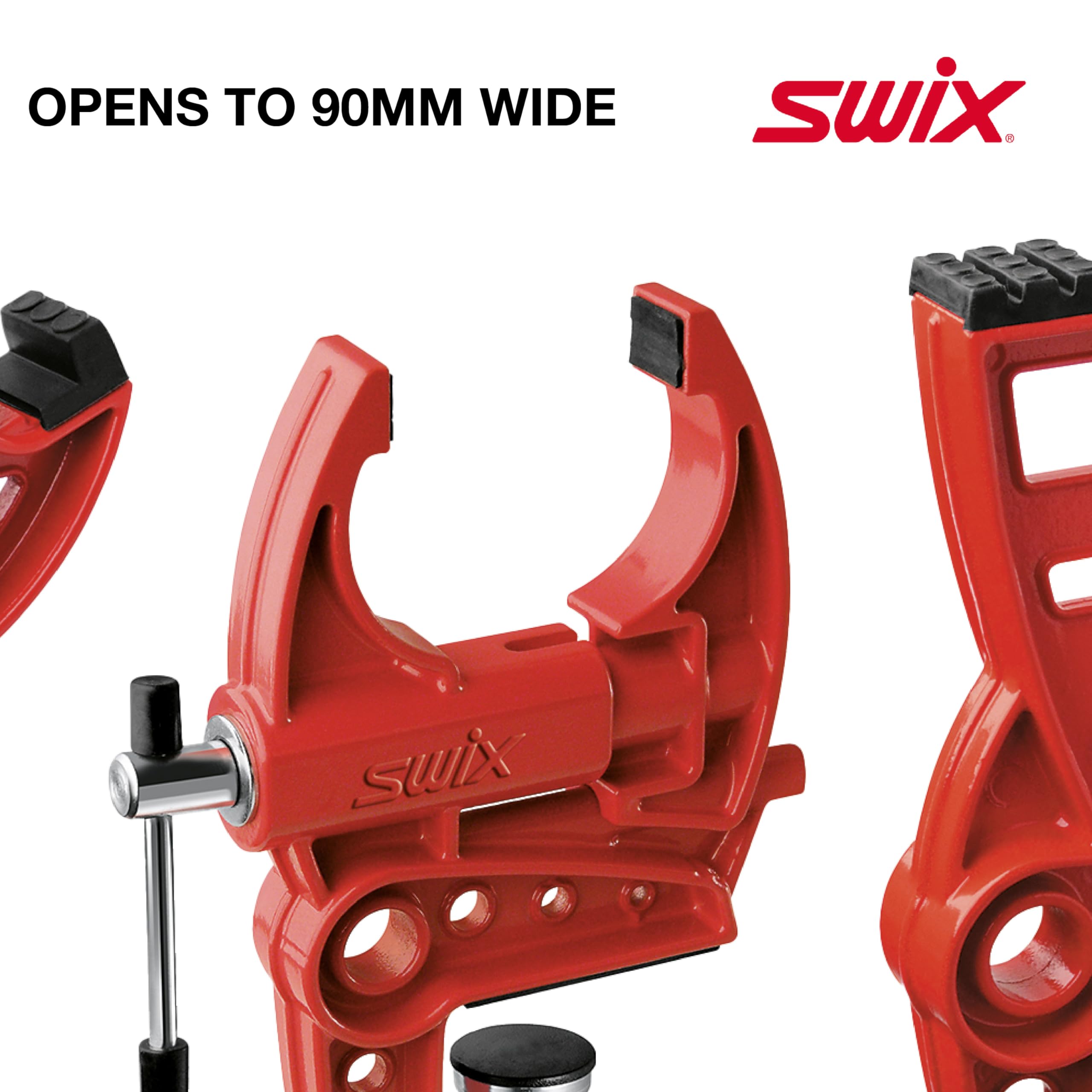 Swix detailed shot of center jaw showing binding compatibility advantage