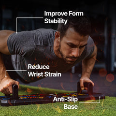 Swole Army ergonomic handles close-up showing comfortable grip and wrist relief