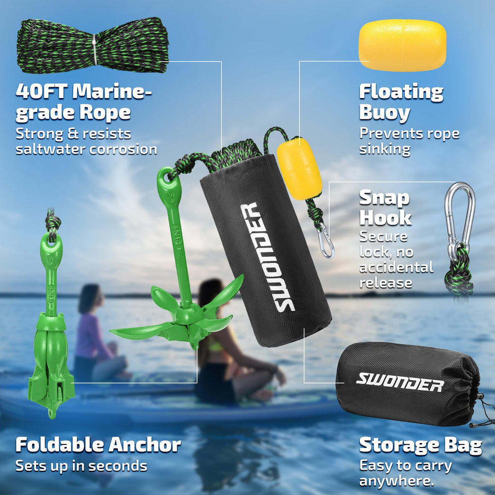 Swonder close-up of four-fluke anchor detail for stronger seabed grip
