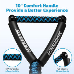 Swonder close-up of EVA diamond handle offering secure grip