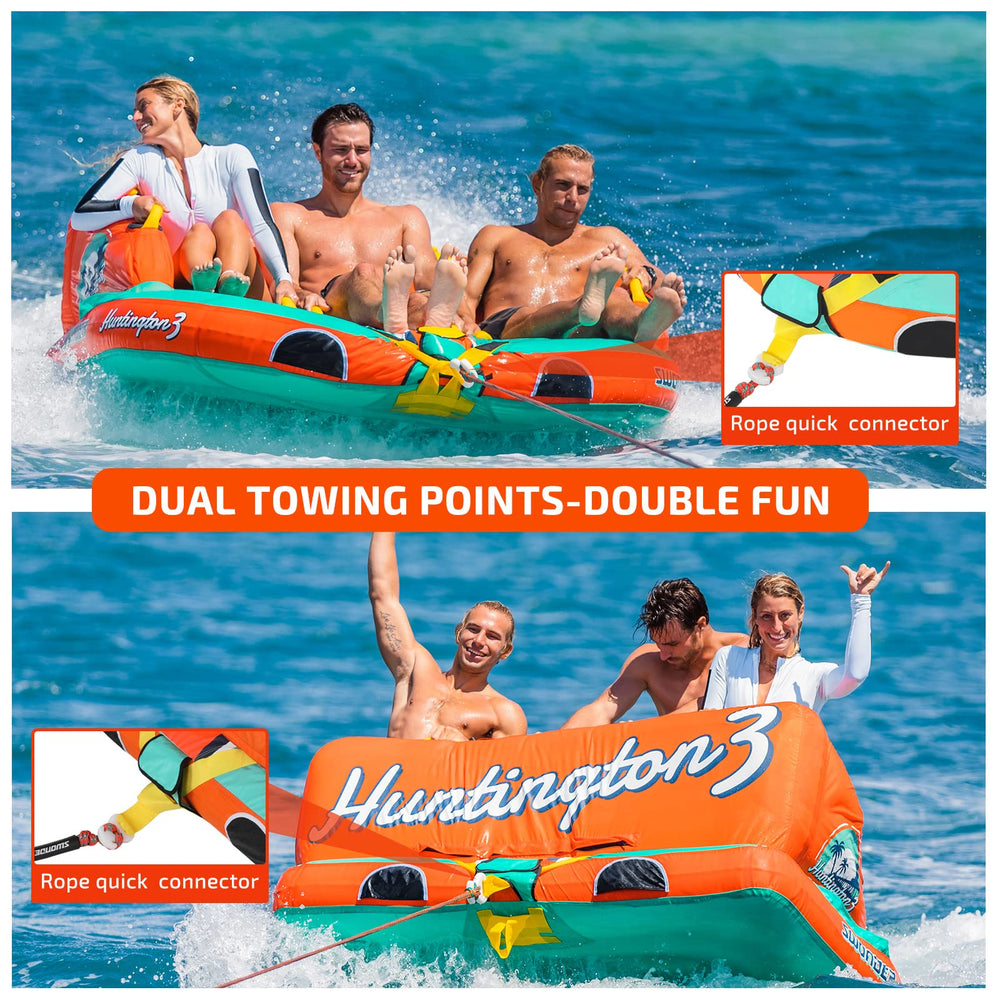 Swonder close-up of front and back tow points with reinforced webbing for secure towing