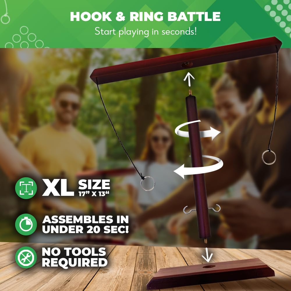 Swooc Battle Hooks XL wood grain close-up highlighting handcrafted durability benefit