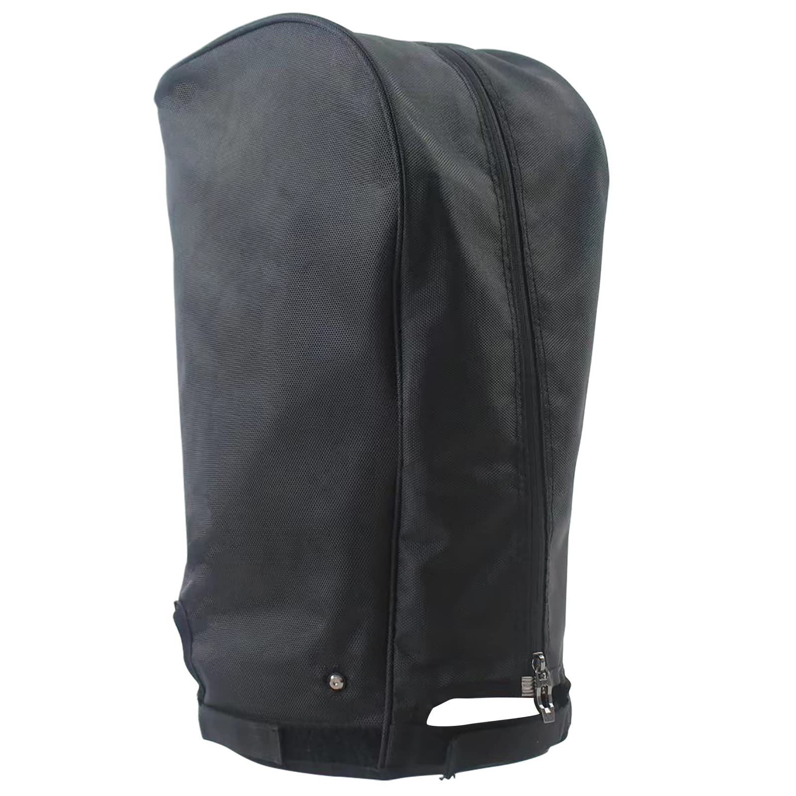 SYCFQX front view of black rain hood showing full bag protection benefit