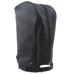 SYCFQX front view of black rain hood showing full bag protection benefit