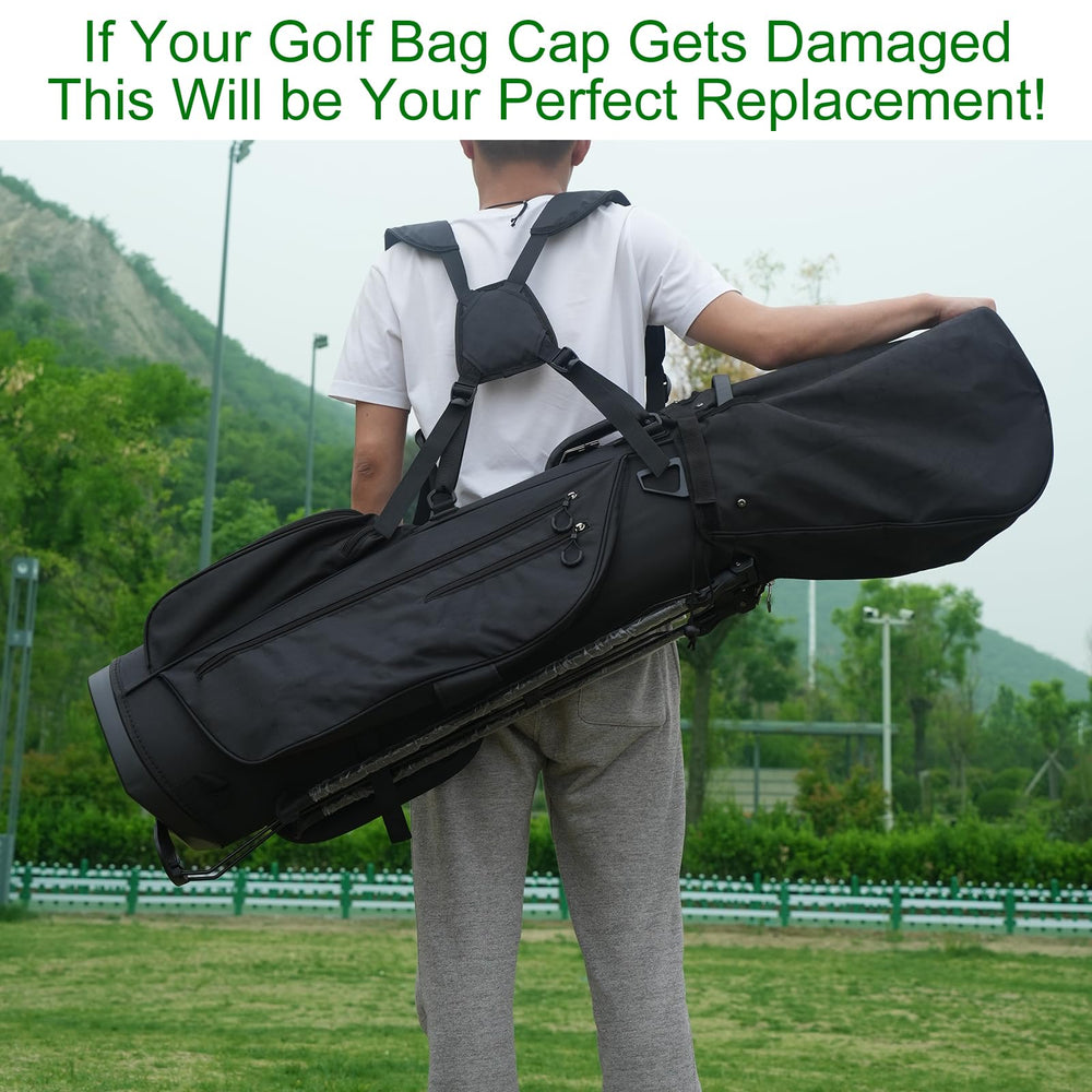 SYCFQX lifestyle image on course protecting gear during rain