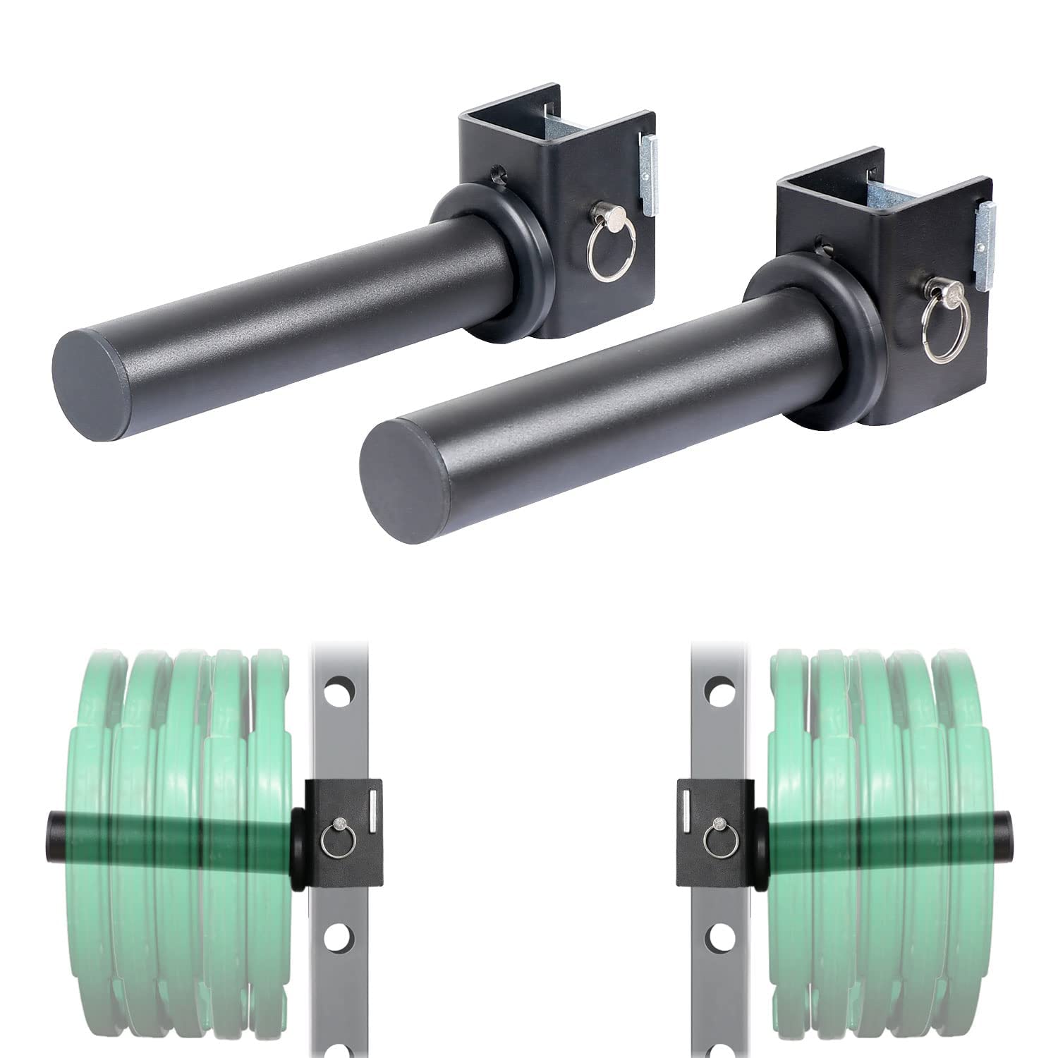SYL Fitness plate holder front view showing compact storage and secure fit
