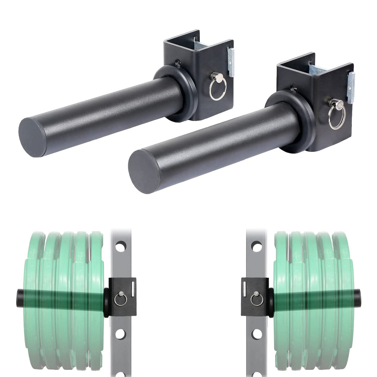 SYL Fitness plate holder front view showing compact storage and secure fit