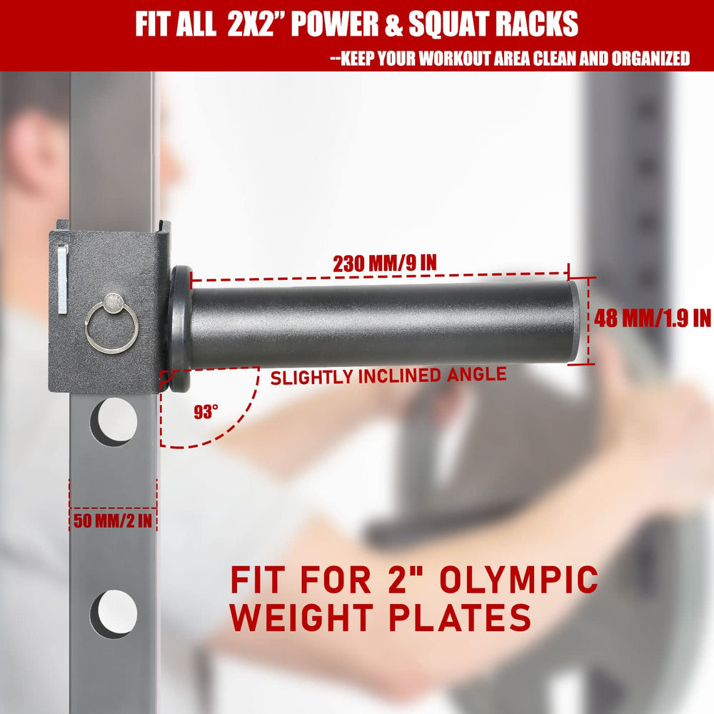 SYL Fitness mounted behind a 2x2" power rack saving floor space