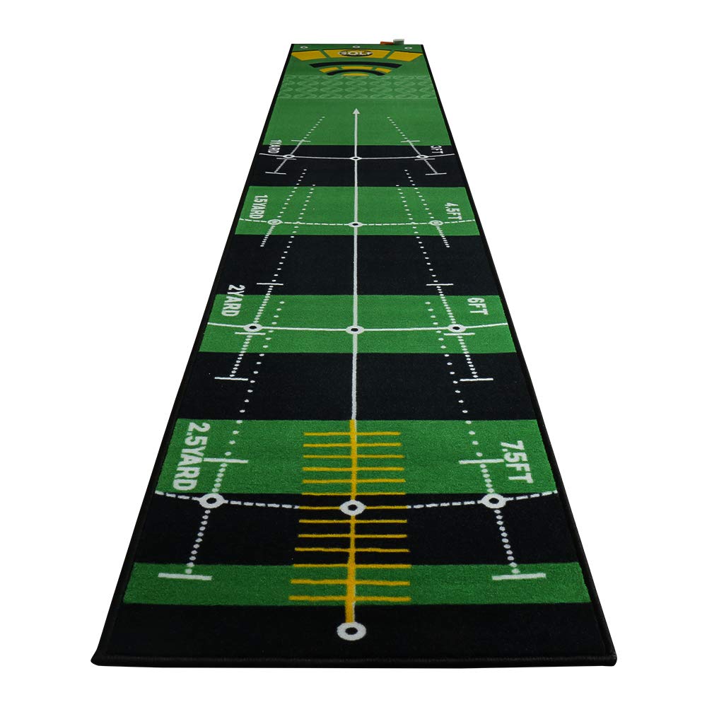 Symbiontia putting mat full-length view showing practice lane and markings for better accuracy