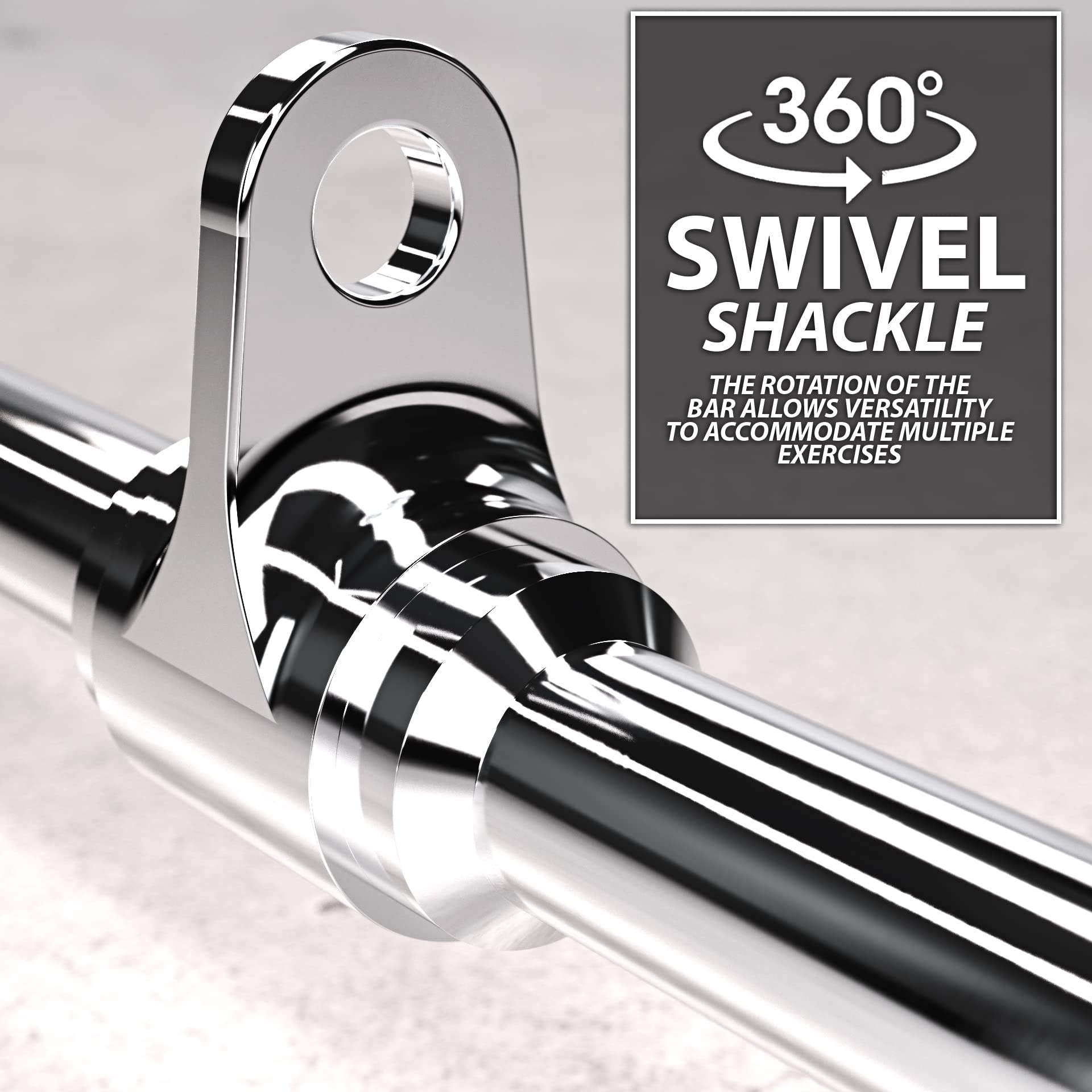 Synergee lat bar rotating bracket demonstrating smooth swivel and cable alignment benefit