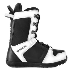 System APX men's snowboard boot front view showing traditional laces and durable upper, enhancing fit control