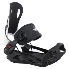 System MTN front view of XL bindings showing rear-entry hi-back and baseplate, quick access
