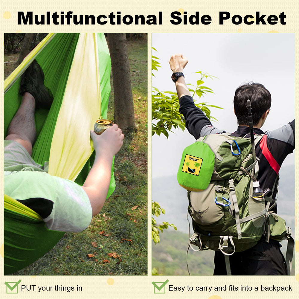 SZHLUX size comparison with backpack illustrating compact portability