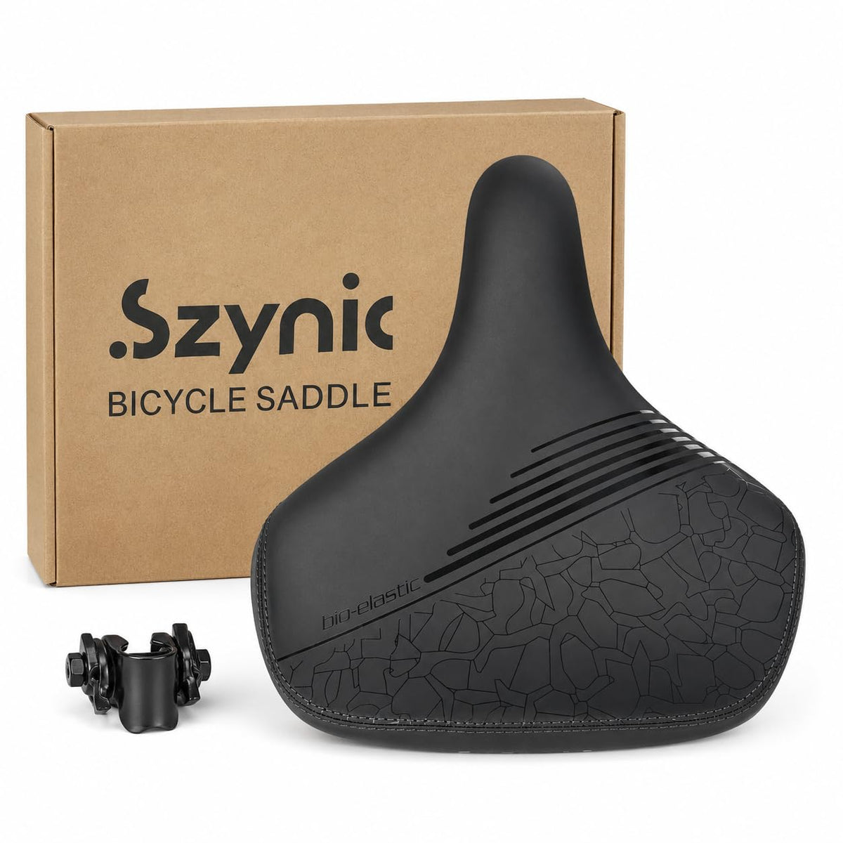 SZYNIC front view wide seat showing ergonomic support and comfort boost