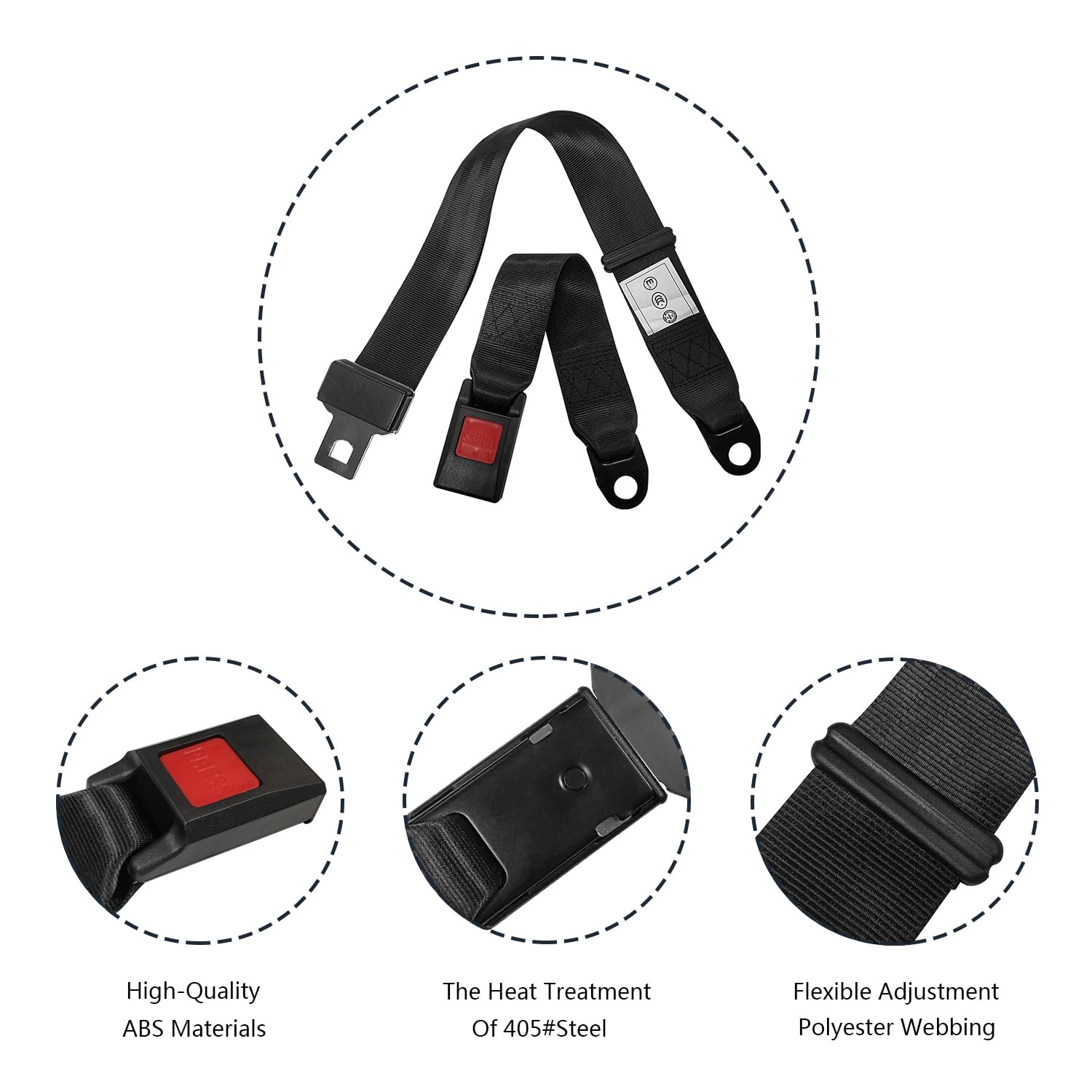 T.Chilyn belt mounted on a golf cart seat demonstrating simple install