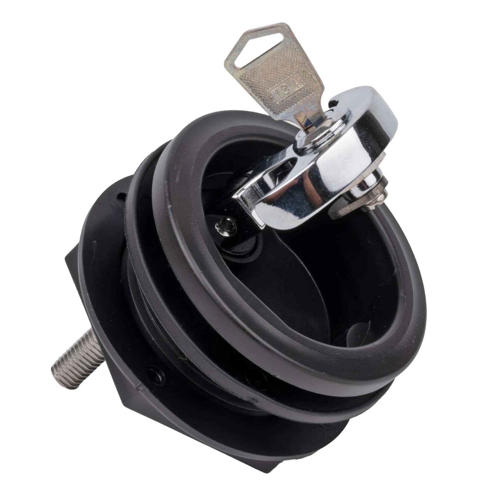 T-H Marine handle installed on boat lid in use, demonstrates easy operation and secure fit